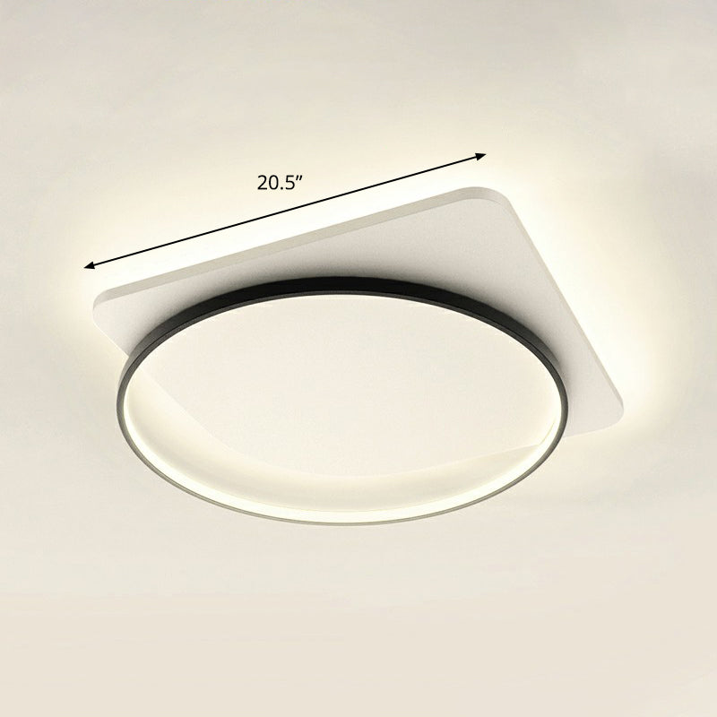 Sleek Acrylic Loop Ceiling Lamp: Simplicity meets LED Flush-Mount Light Fixture for Aisles