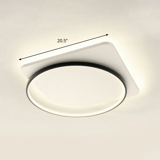 Sleek Acrylic Loop Ceiling Lamp: Simplicity meets LED Flush-Mount Light Fixture for Aisles