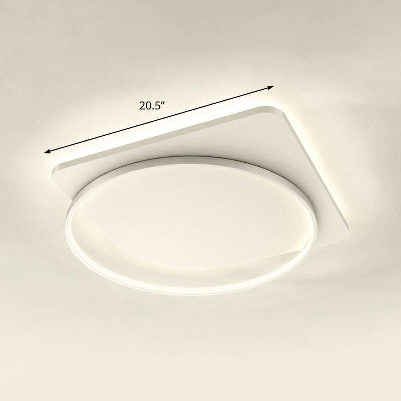 Sleek Acrylic Loop Ceiling Lamp: Simplicity meets LED Flush-Mount Light Fixture for Aisles