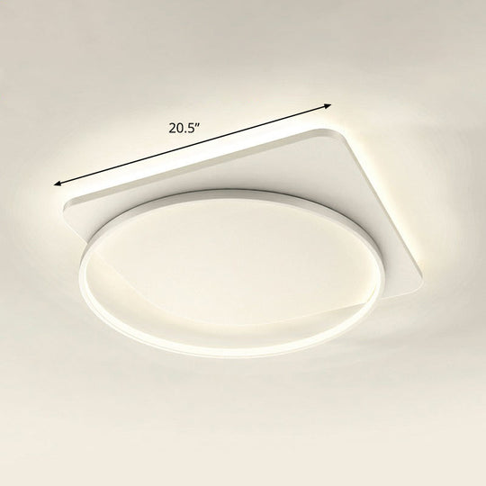 Sleek Acrylic Loop Ceiling Lamp: Simplicity meets LED Flush-Mount Light Fixture for Aisles