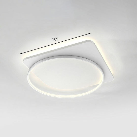 Sleek Acrylic Loop Ceiling Lamp: Simplicity meets LED Flush-Mount Light Fixture for Aisles