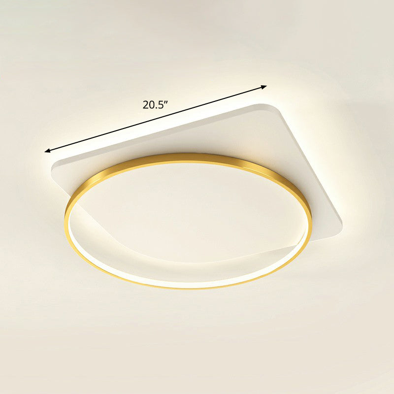 Sleek Acrylic Loop Ceiling Lamp: Simplicity meets LED Flush-Mount Light Fixture for Aisles