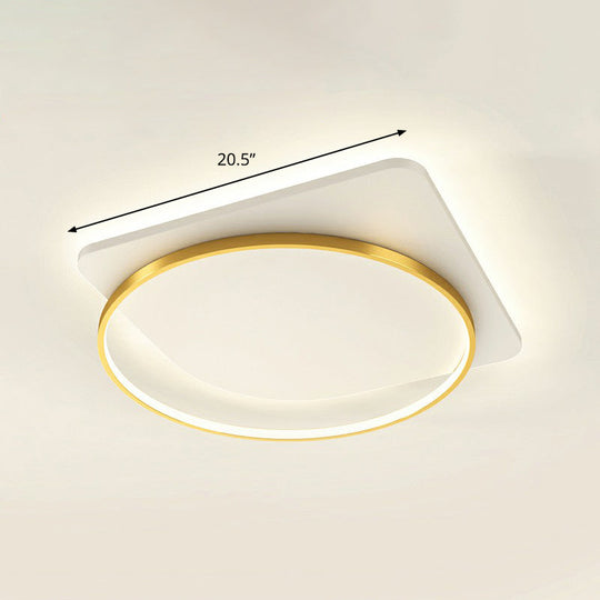 Sleek Acrylic Loop Ceiling Lamp: Simplicity meets LED Flush-Mount Light Fixture for Aisles