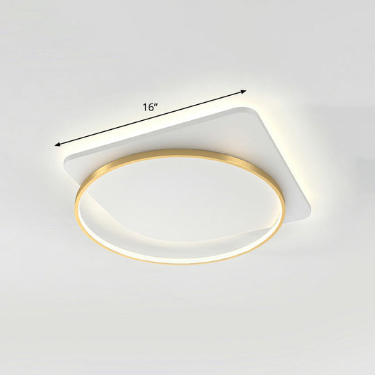 Sleek Acrylic Loop Ceiling Lamp: Simplicity meets LED Flush-Mount Light Fixture for Aisles