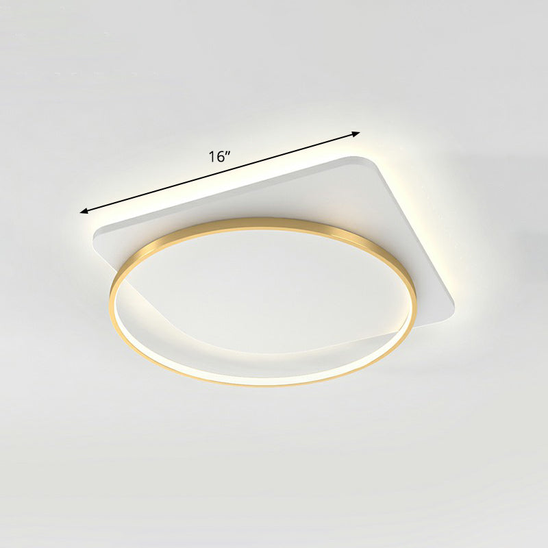 Sleek Acrylic Loop Ceiling Lamp: Simplicity meets LED Flush-Mount Light Fixture for Aisles