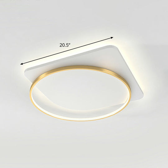 Sleek Acrylic Loop Ceiling Lamp: Simplicity meets LED Flush-Mount Light Fixture for Aisles