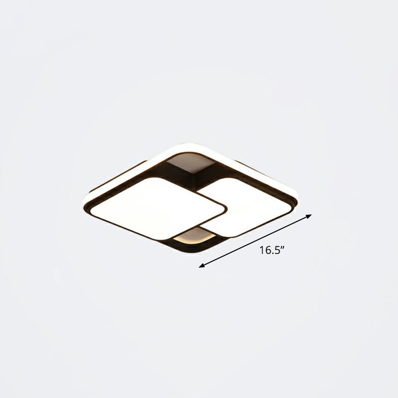 Nordic Acrylic LED Flush-Mount Ceiling Light for Bedrooms - Overlapping Style