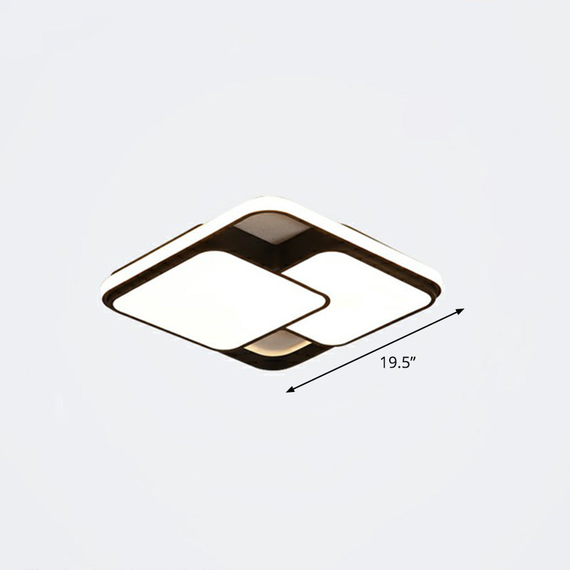 Nordic Acrylic LED Flush-Mount Ceiling Light for Bedrooms - Overlapping Style