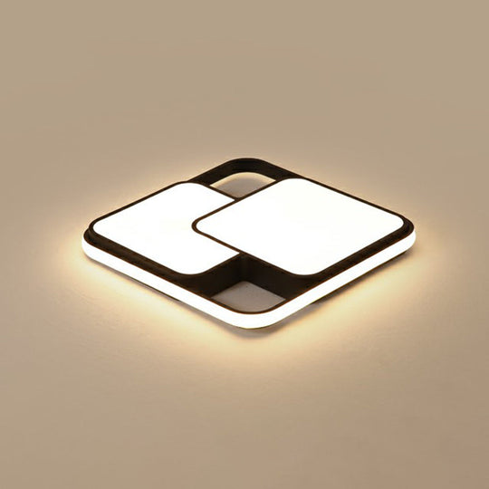 Nordic Acrylic LED Flush-Mount Ceiling Light for Bedrooms - Overlapping Style