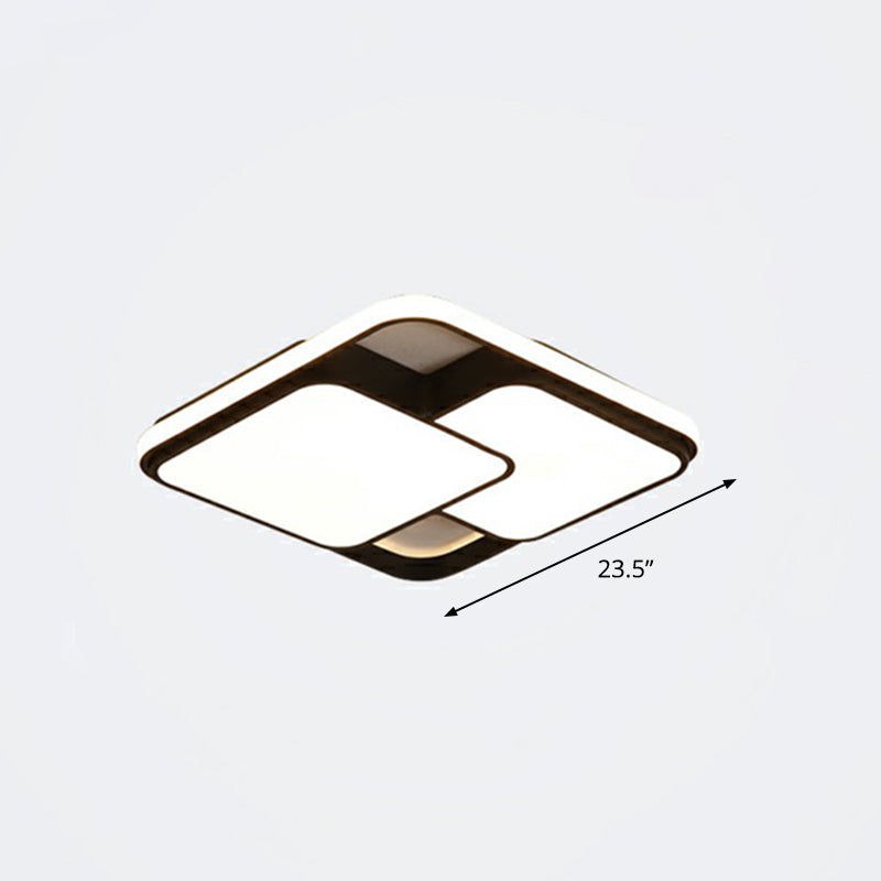 Nordic Acrylic LED Flush-Mount Ceiling Light for Bedrooms - Overlapping Style