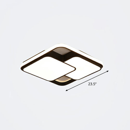 Nordic Acrylic LED Flush-Mount Ceiling Light for Bedrooms - Overlapping Style