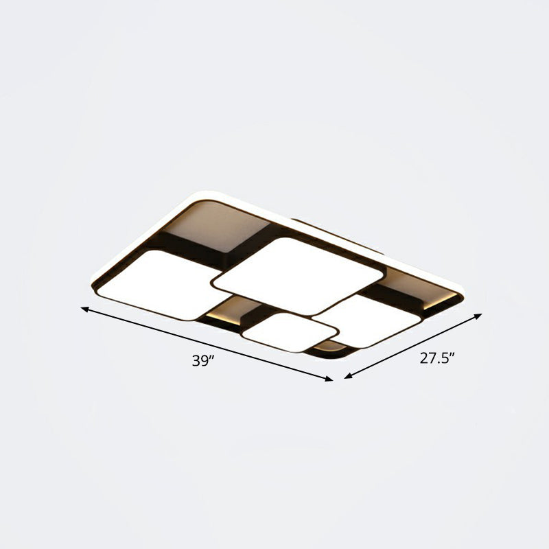 Nordic Acrylic LED Flush-Mount Ceiling Light for Bedrooms - Overlapping Style