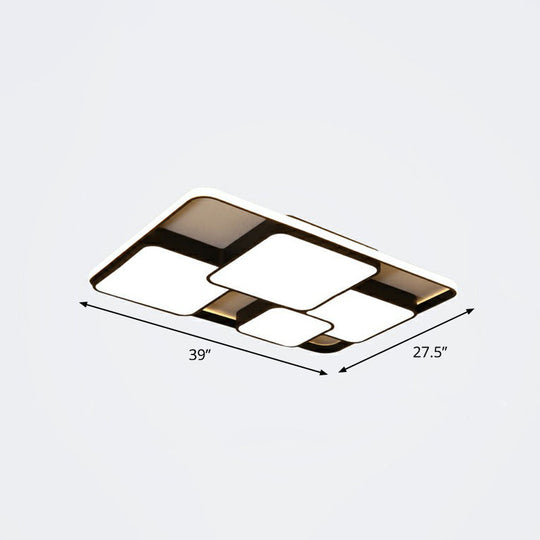 Nordic Acrylic LED Flush-Mount Ceiling Light for Bedrooms - Overlapping Style