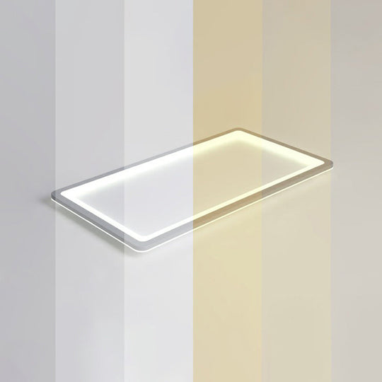 Nordic LED Ceiling Light: Dark Grey Ultra-Thin Flush Mount with Acrylic Shade