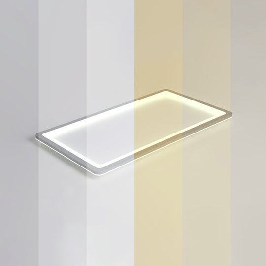 Nordic LED Ceiling Light: Dark Grey Ultra-Thin Flush Mount with Acrylic Shade
