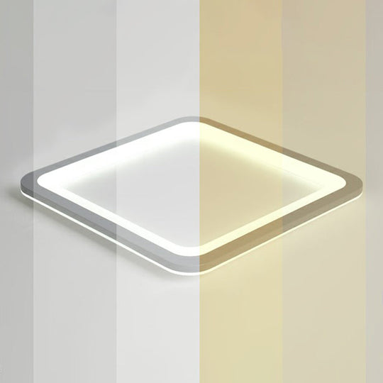 Nordic LED Ceiling Light: Dark Grey Ultra-Thin Flush Mount with Acrylic Shade