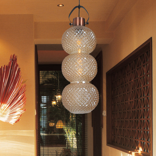 Modern Bubble Hanging Light: White/Chrome/Amber Glass, 1 Head Ceiling Suspension Lamp for Hallway