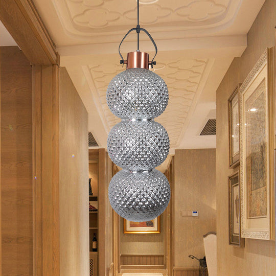 Modern Bubble Hanging Light: White/Chrome/Amber Glass, 1 Head Ceiling Suspension Lamp for Hallway