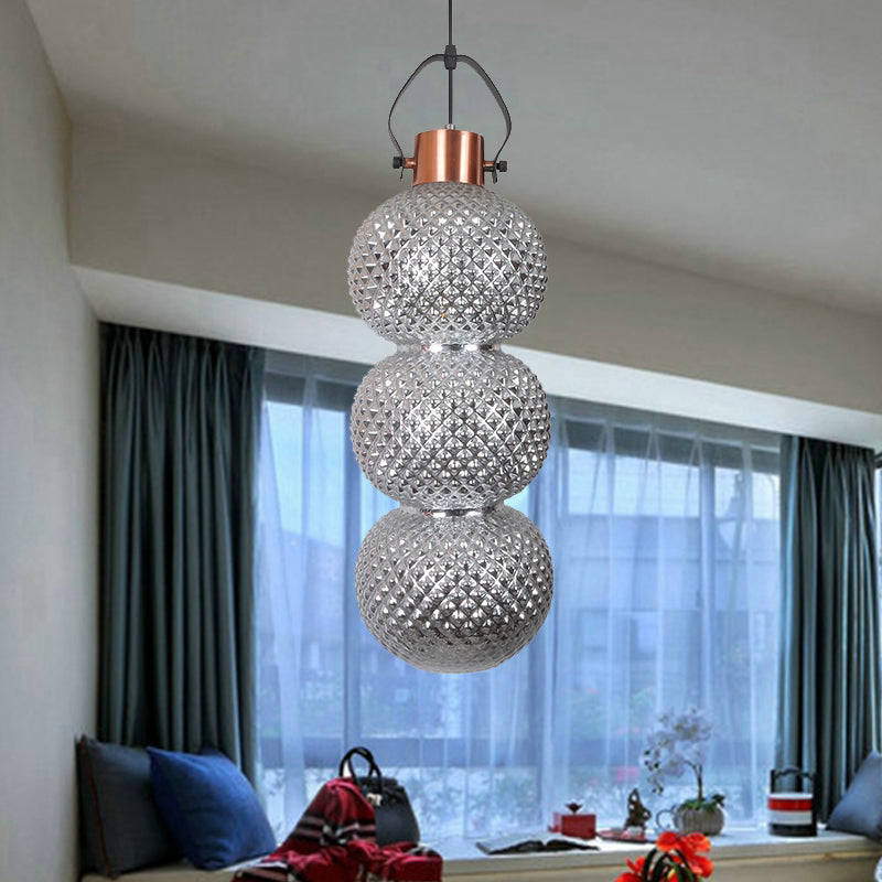 Modern Bubble Hanging Light: White/Chrome/Amber Glass, 1 Head Ceiling Suspension Lamp for Hallway