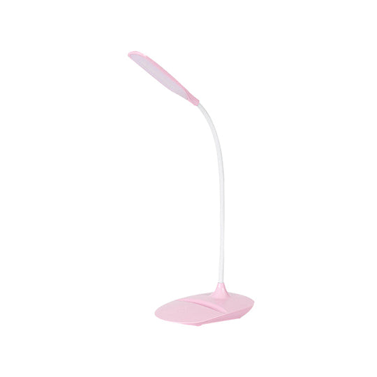 Contemporary Blue/Pink/White LED Desk Lamp – Stylish Plastic Table Lamp for Bedside Study