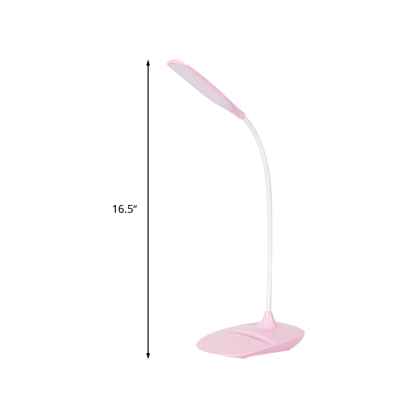 Contemporary Blue/Pink/White LED Desk Lamp – Stylish Plastic Table Lamp for Bedside Study