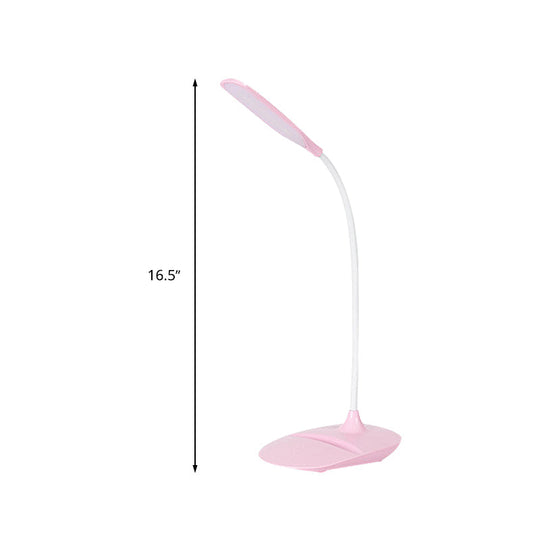 Contemporary Blue/Pink/White LED Desk Lamp – Stylish Plastic Table Lamp for Bedside Study