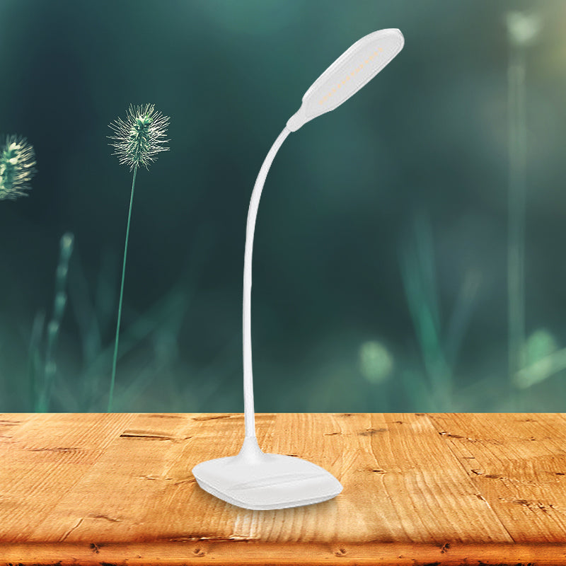 Contemporary Blue/Pink/White LED Desk Lamp – Stylish Plastic Table Lamp for Bedside Study