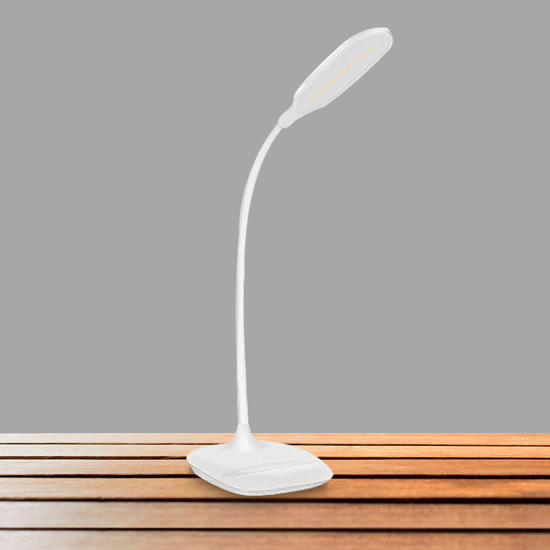 Contemporary Blue/Pink/White LED Desk Lamp – Stylish Plastic Table Lamp for Bedside Study