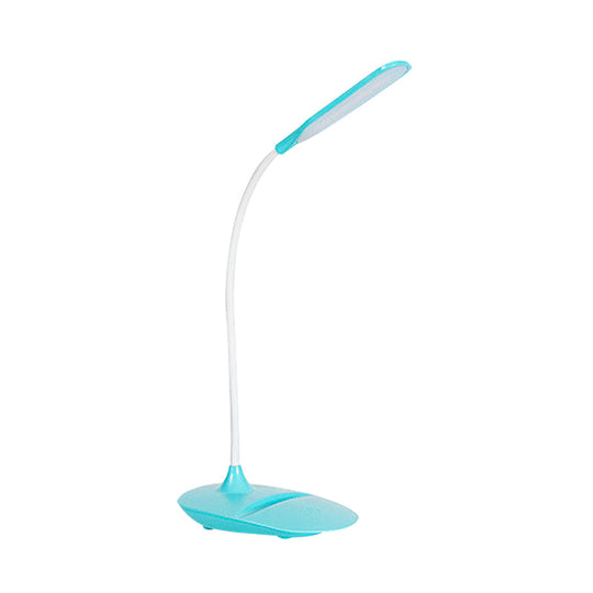 Contemporary Blue/Pink/White LED Desk Lamp – Stylish Plastic Table Lamp for Bedside Study