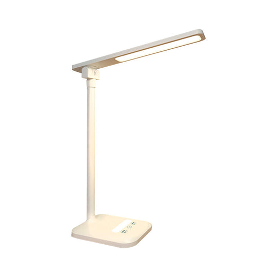 Modern Simple LED Desk Lamp for Reading with 5W Bedside Lighting in White - USB/Plug-In Option