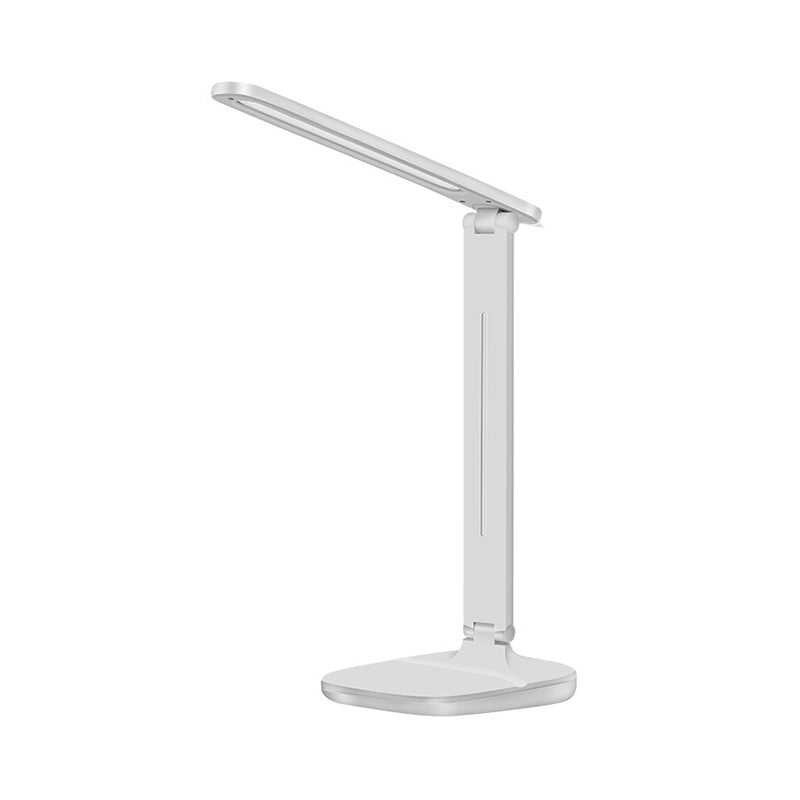 White Rotatable LED Desk Lamp - Simple Style for Bedside Reading
