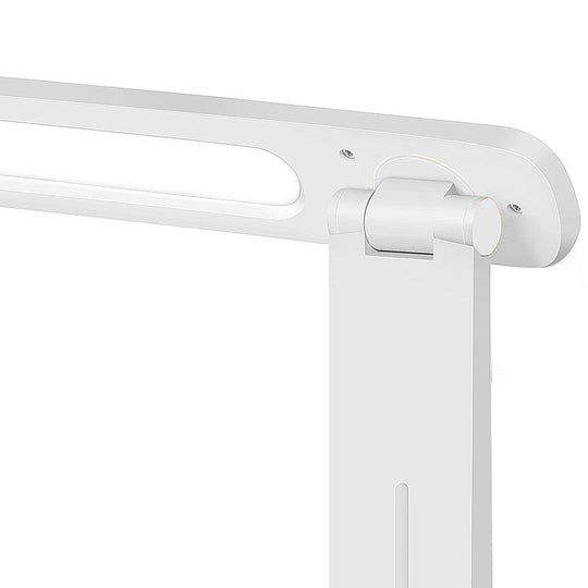 White Rotatable LED Desk Lamp - Simple Style for Bedside Reading
