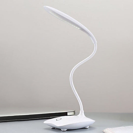 Simple Style LED Desk Lamp - Touch Sensitive, 3 Gear, Plastic - Ideal for Study or Bedside