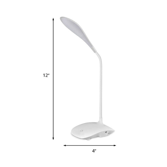 Simple Style LED Desk Lamp - Touch Sensitive, 3 Gear, Plastic - Ideal for Study or Bedside