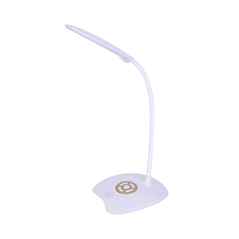 Adjustable Silicone Hose Desk Lamp with Touch Sensor, Modern LED Light for Study - Pink/Gold