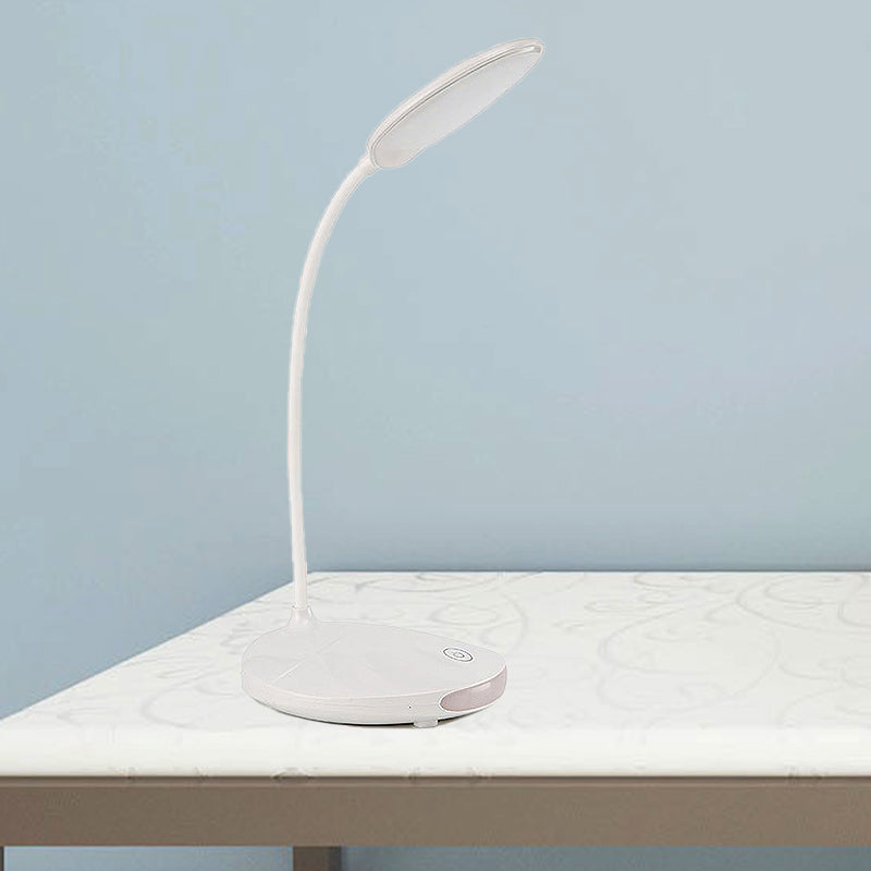 Modern Pink/White LED Folding Desk Lamp with USB Charging - Perfect for Reading
