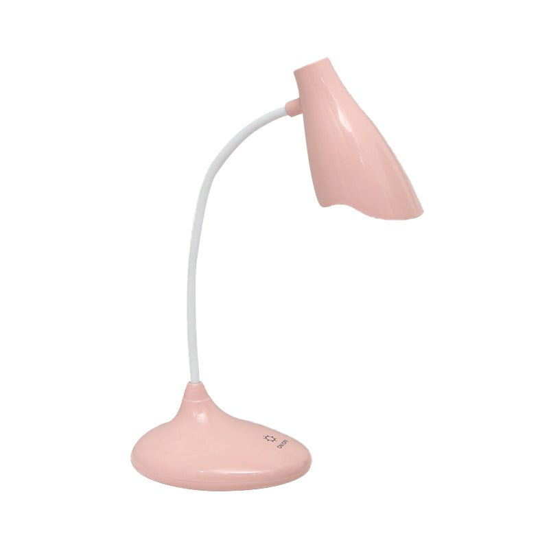 Nordic Bell-shaped LED Desk Lamp: Touch-Sensitive with USB Charging Port, Blue/Green/Pink/White