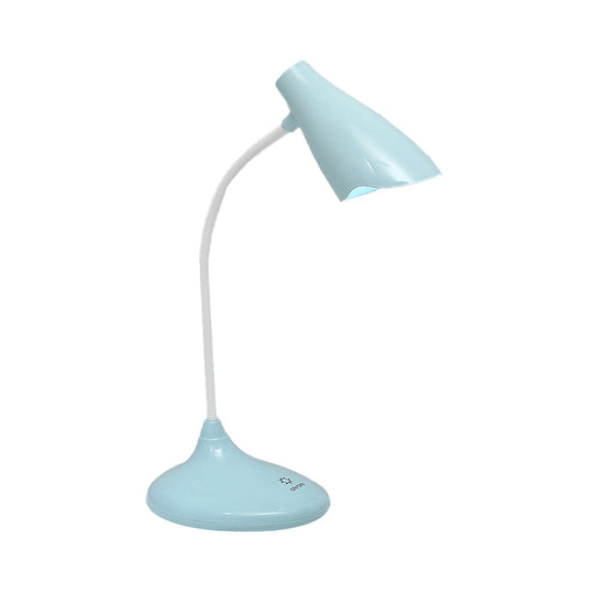 Nordic Bell-shaped LED Desk Lamp: Touch-Sensitive with USB Charging Port, Blue/Green/Pink/White