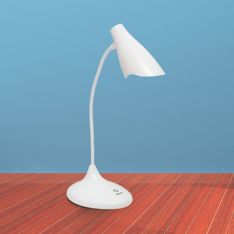 Nordic Bell-shaped LED Desk Lamp: Touch-Sensitive with USB Charging Port, Blue/Green/Pink/White