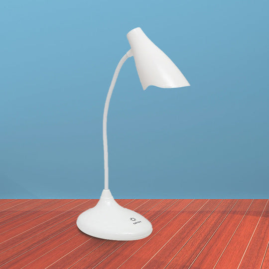 Nordic Bell-shaped LED Desk Lamp: Touch-Sensitive with USB Charging Port, Blue/Green/Pink/White