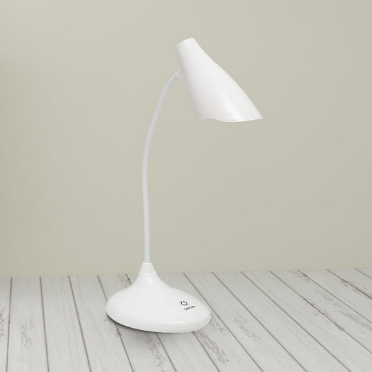 Nordic Bell-shaped LED Desk Lamp: Touch-Sensitive with USB Charging Port, Blue/Green/Pink/White
