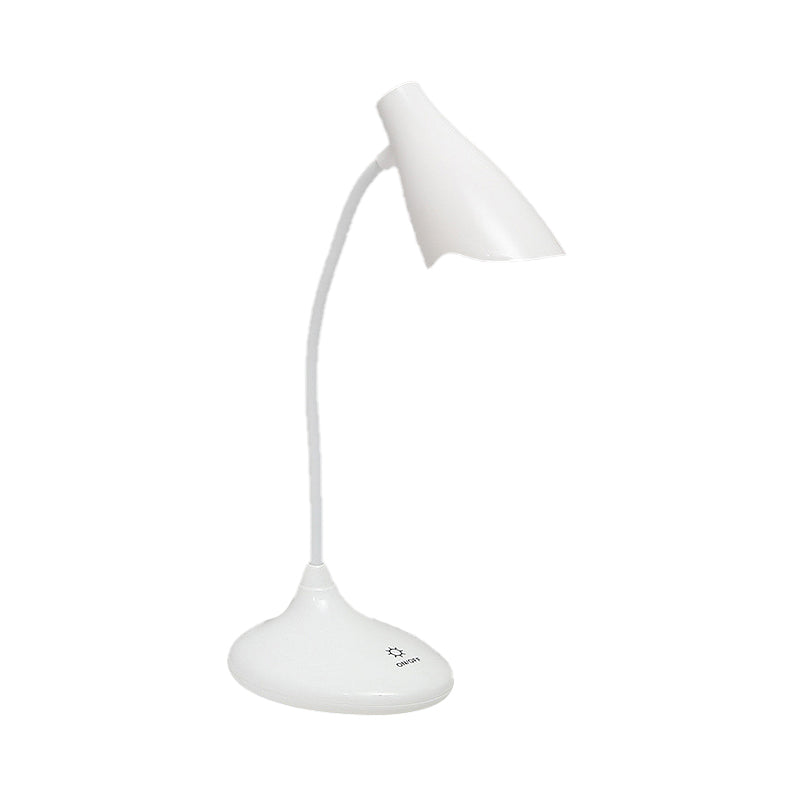 Nordic Bell-shaped LED Desk Lamp: Touch-Sensitive with USB Charging Port, Blue/Green/Pink/White
