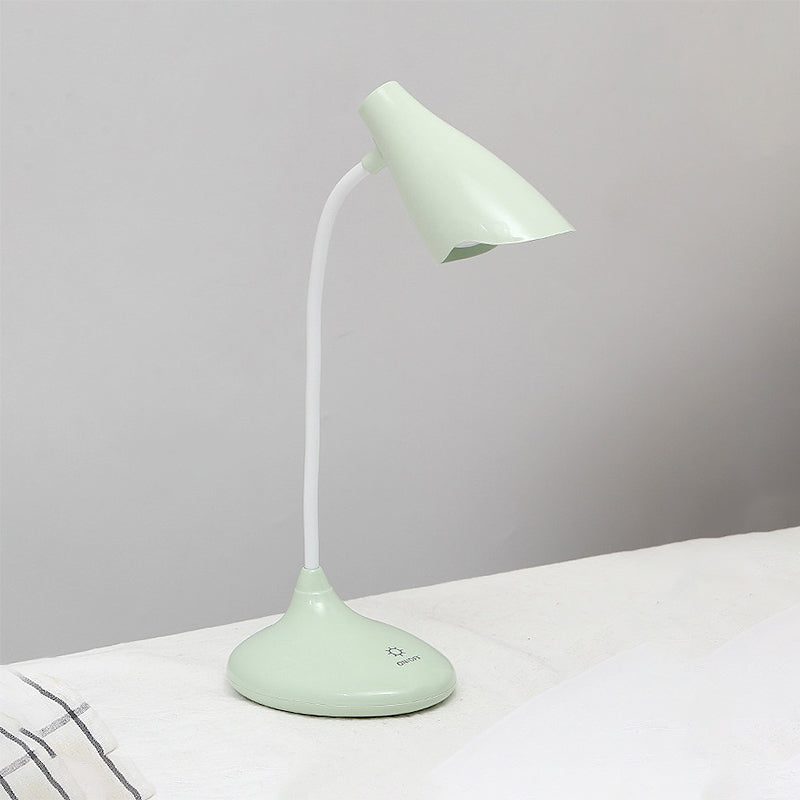 Nordic Bell-shaped LED Desk Lamp: Touch-Sensitive with USB Charging Port, Blue/Green/Pink/White