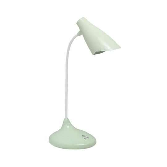 Nordic Bell-shaped LED Desk Lamp: Touch-Sensitive with USB Charging Port, Blue/Green/Pink/White