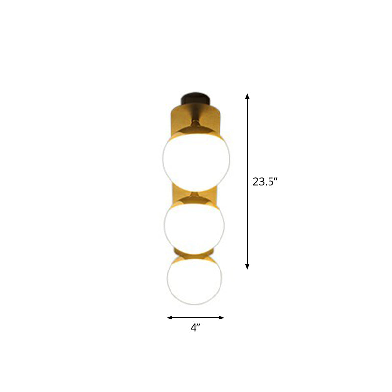 Black Glass Flushmount Ceiling Light Fixture with Sphere Design and 1 Bulb for Aisle