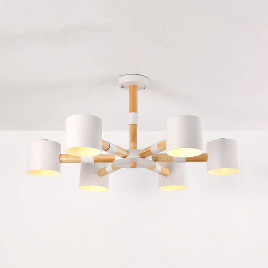 Nordic Metal Cylinder Pendant Light Fixture for Living Room