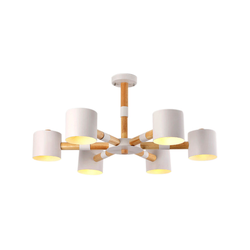 Nordic Metal Cylinder Pendant Light Fixture for Living Room