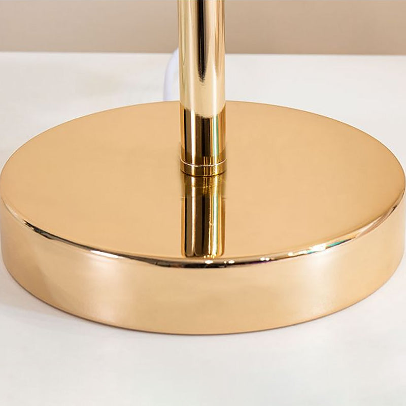 Sleek 1-Head Nightstand Lamp: Modern Table Light with Feather Shade for Bedroom