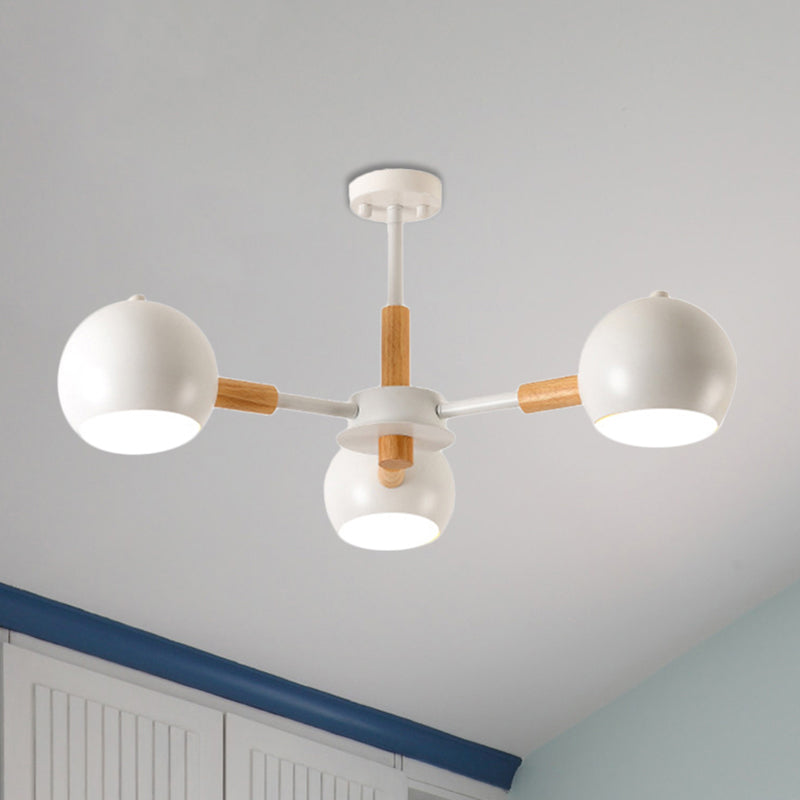 Metal Sphere Hanging Lamp with 3 Lights - Simple Style for Dining Room