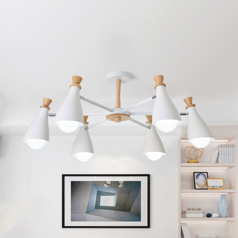 Macaron Style Metal Bottle Chandelier - Ideal for Living Room and Nursery - Stylish Hanging Light